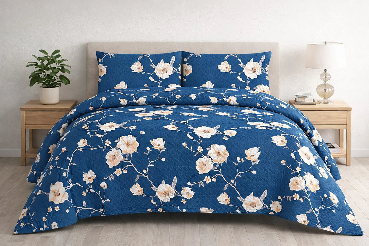 3-Piece Ultrasonic Printed Bedspread Set β Premium Quality