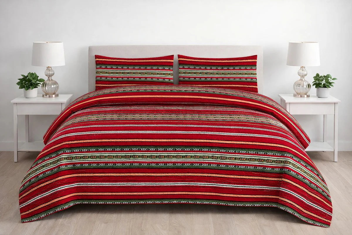 3-Piece Ultrasonic Printed Bedspread Set β Premium Quality