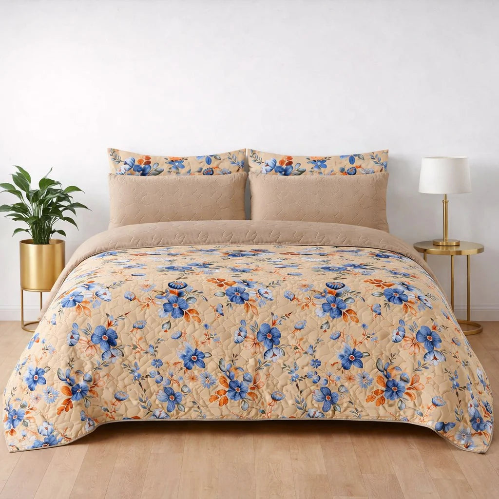 6-Piece Ultrasonic Printed Bedspread Set β Premium Quality