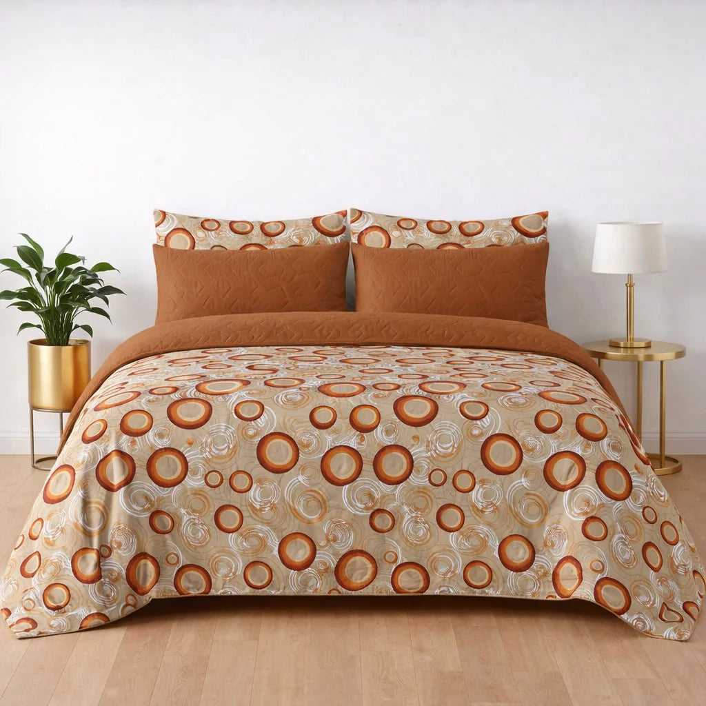 6-Piece Ultrasonic Printed Bedspread Set β Premium Quality