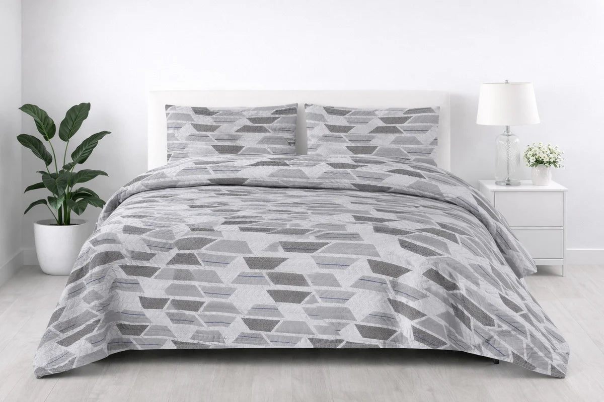 3-Piece Ultrasonic Printed Bedspread Set β Premium Quality