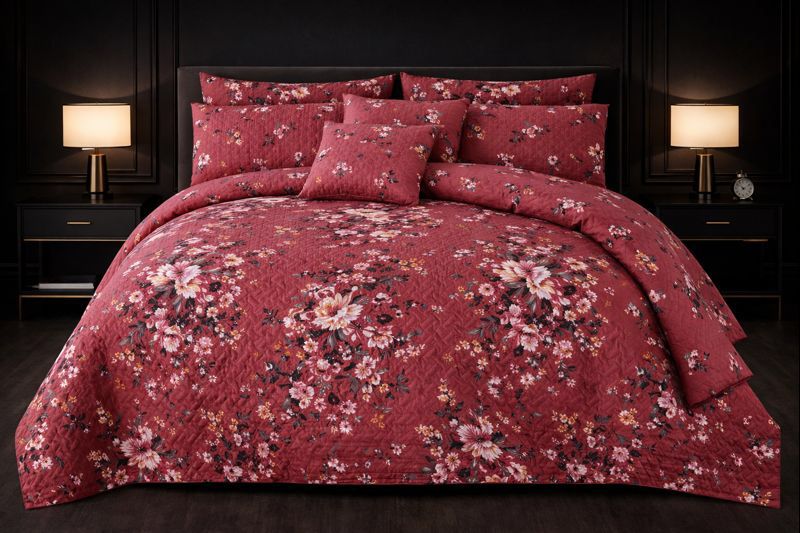 7-Piece Ultrasonic Printed Bedspread Set β Premium Quality