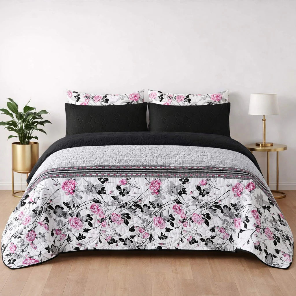 6-Piece Ultrasonic Printed Bedspread Set – Premium Quality