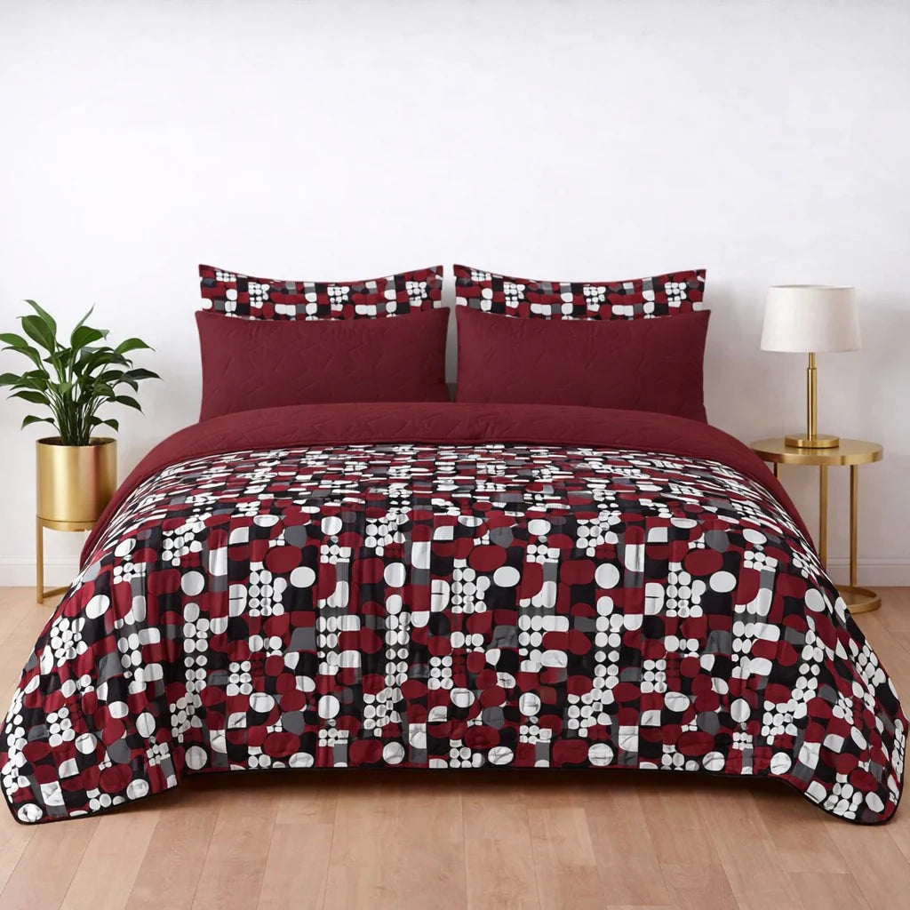 6-Piece Ultrasonic Printed Bedspread Set – Premium Quality