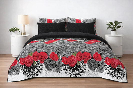 6-Piece Ultrasonic Printed Bedspread Set – Premium Quality