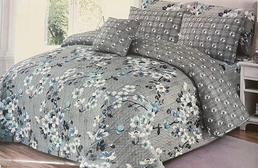 7-Piece Ultrasonic Printed Bedspread Set – Premium Quality