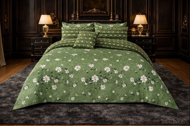 7-Piece Ultrasonic Printed Bedspread Set – Premium Quality