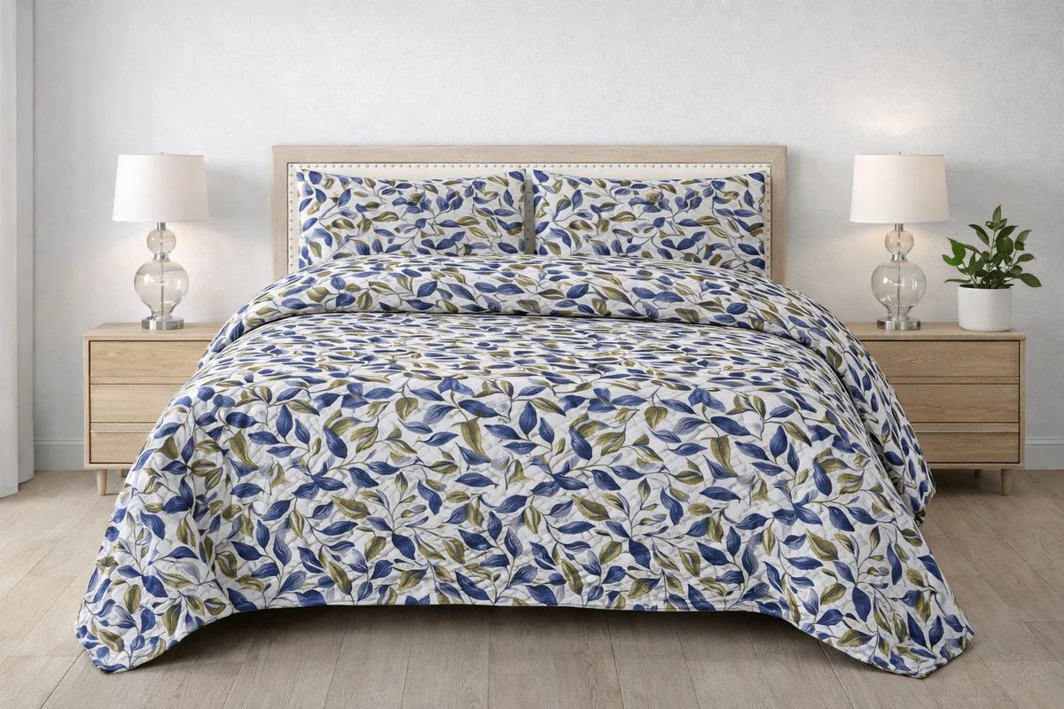 3-Piece Ultrasonic Printed Bedspread Set – Premium Quality